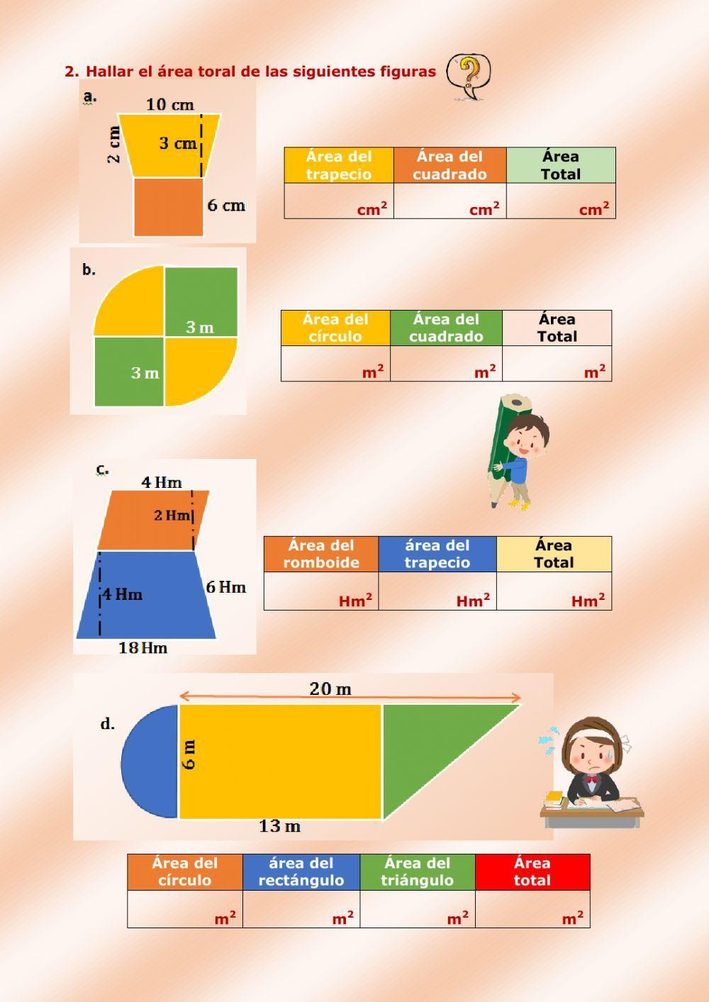 Área Total y área sombreada