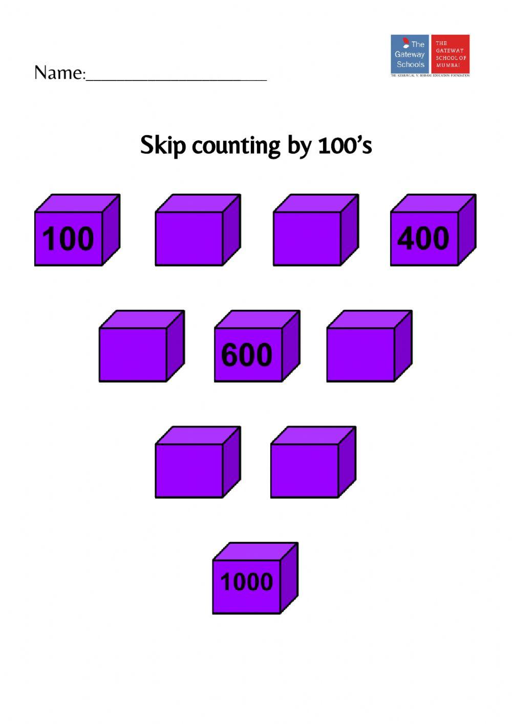 Skip count by 100s 5966554 gatewayschoolmumbai