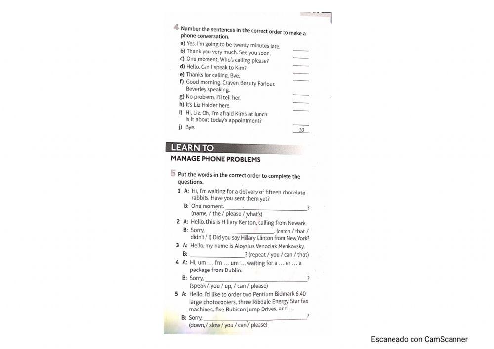 Collocations-Making a phone call