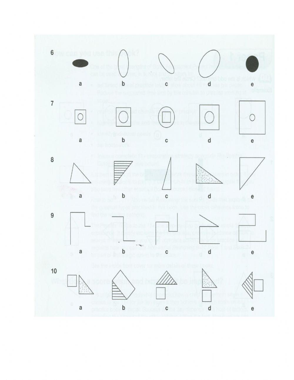 Non Verbal Reasoning worksheet