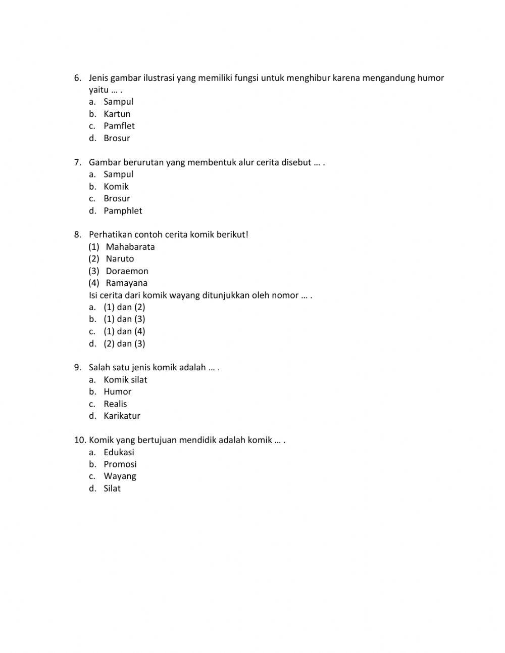 Penilaian harian 1 SBDP