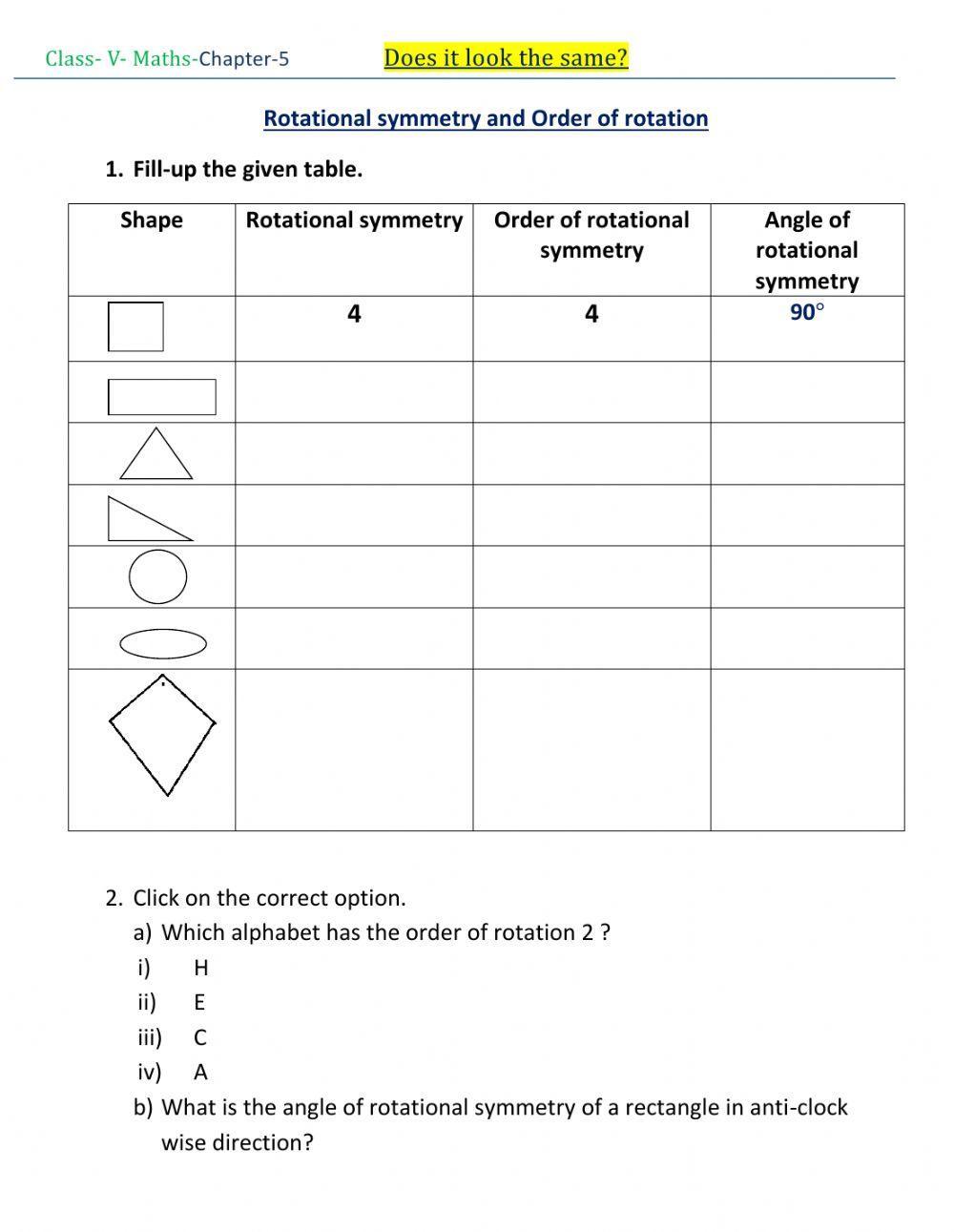 Rotational Symmetry