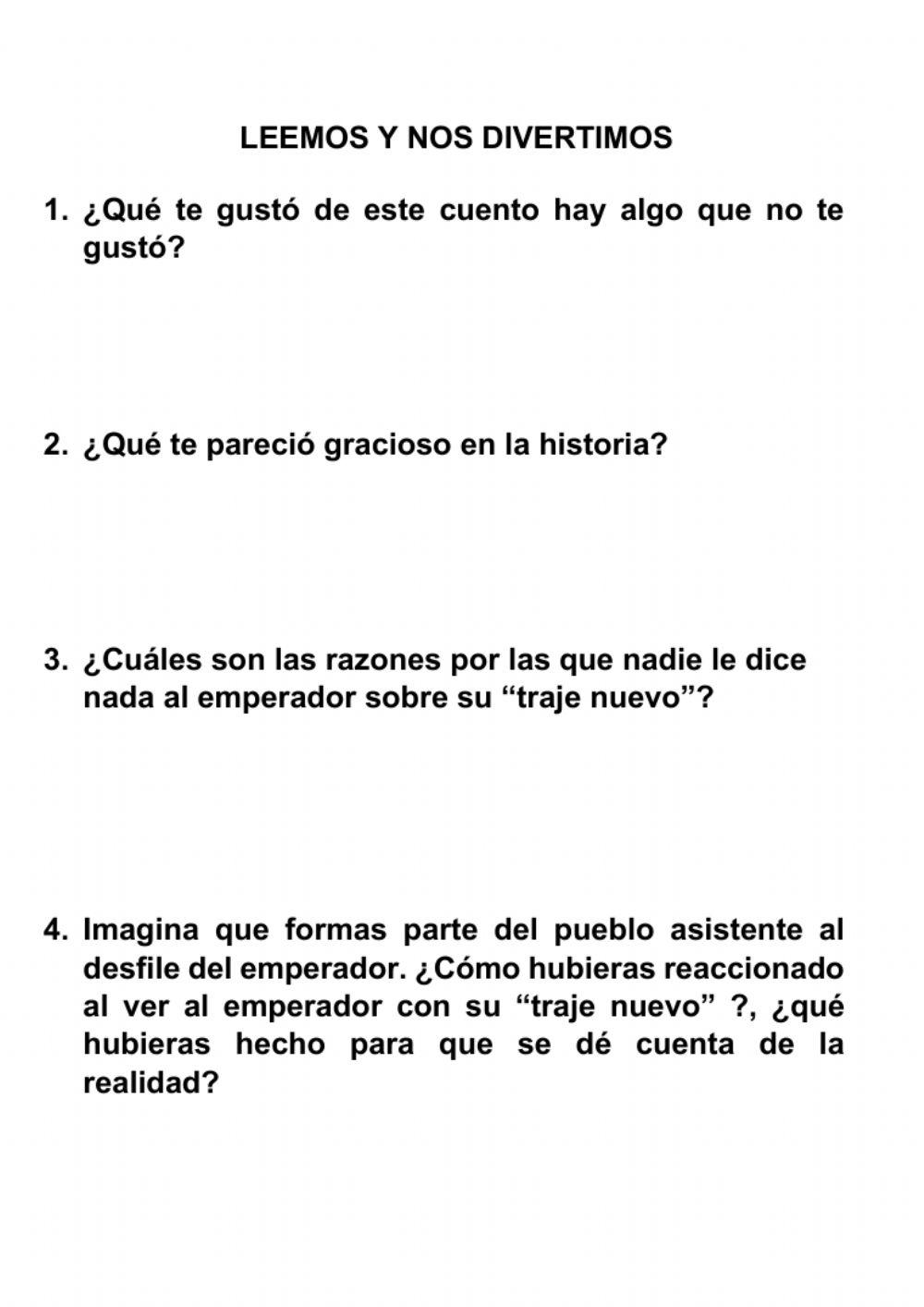 Leemos y comprendemos