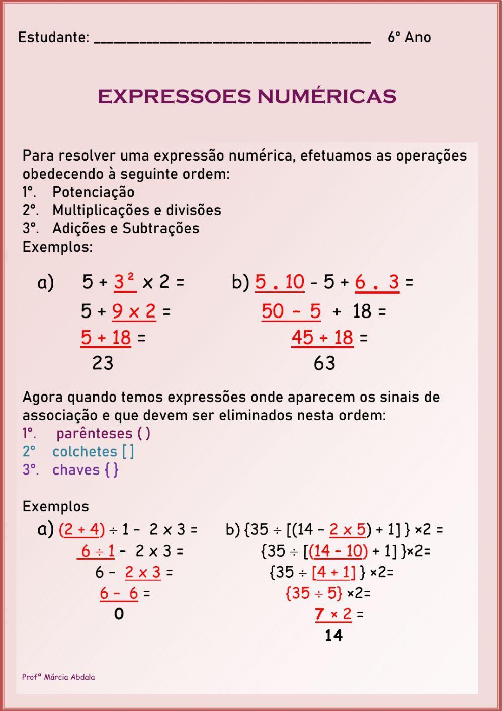 Expressão Numérica