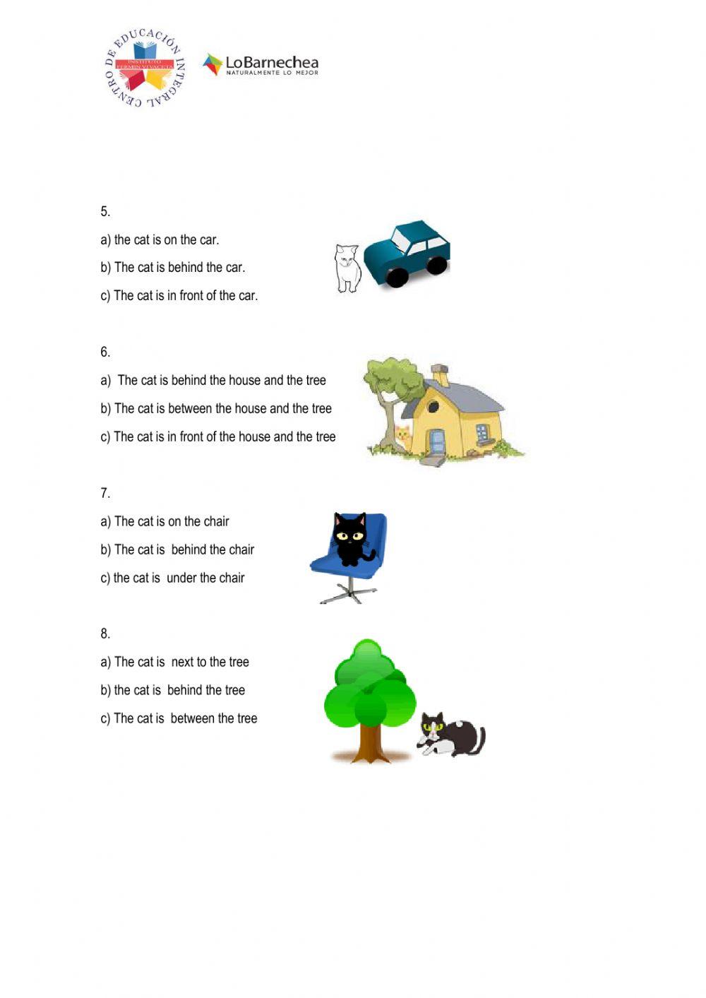 Prepositions of place