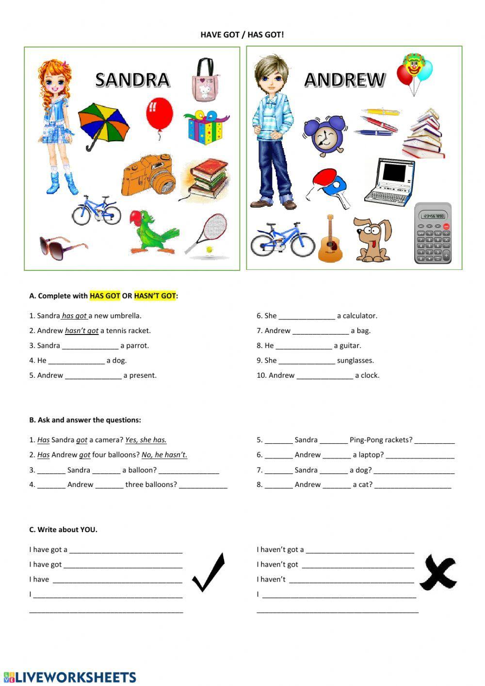 Has hasn t Got 339568 Miss Sol Live Worksheets Has hasn t Got 339568 Miss Sol Live Worksheets