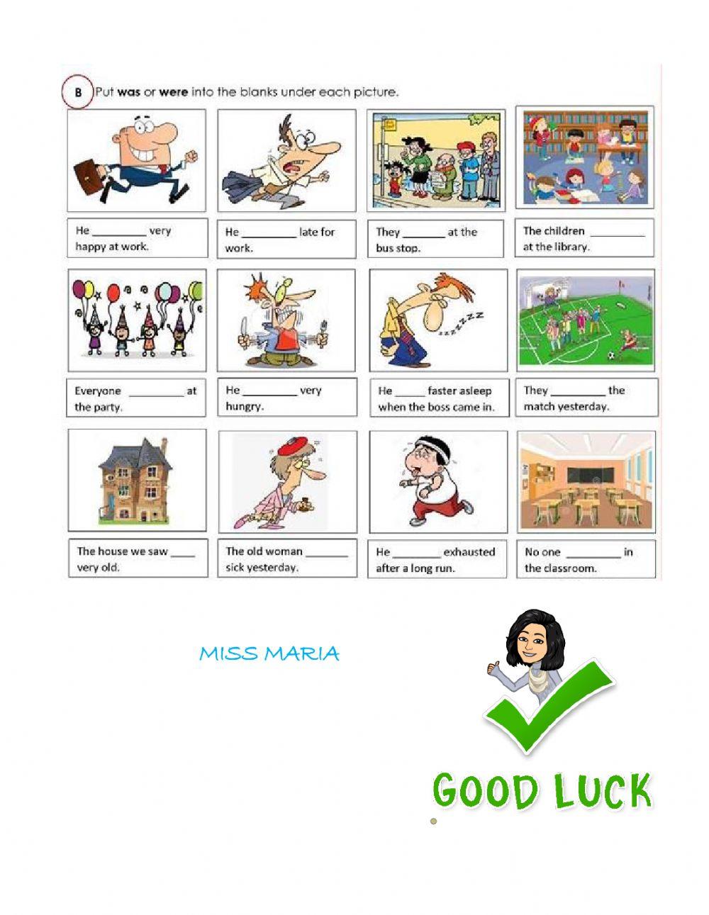 Past simple WAS- WERE