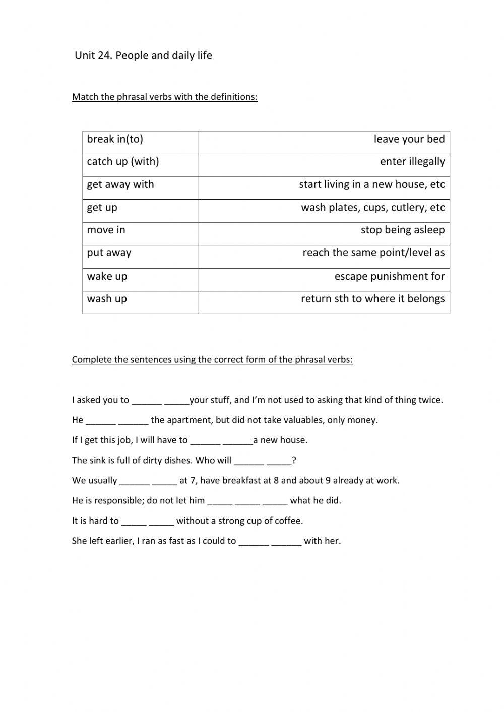 People and daily life Phasals