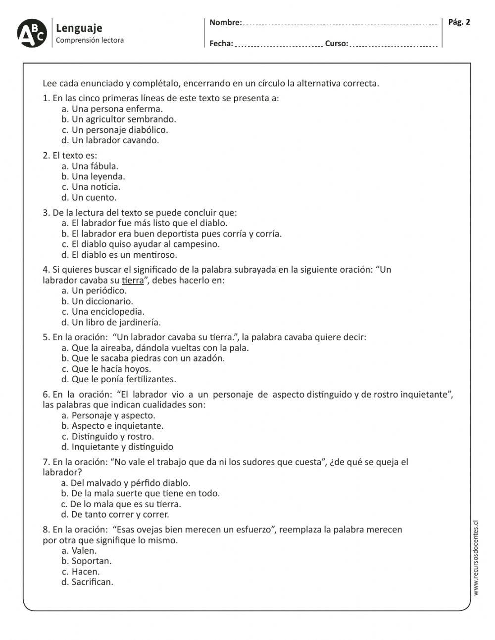 Comprensión lectora