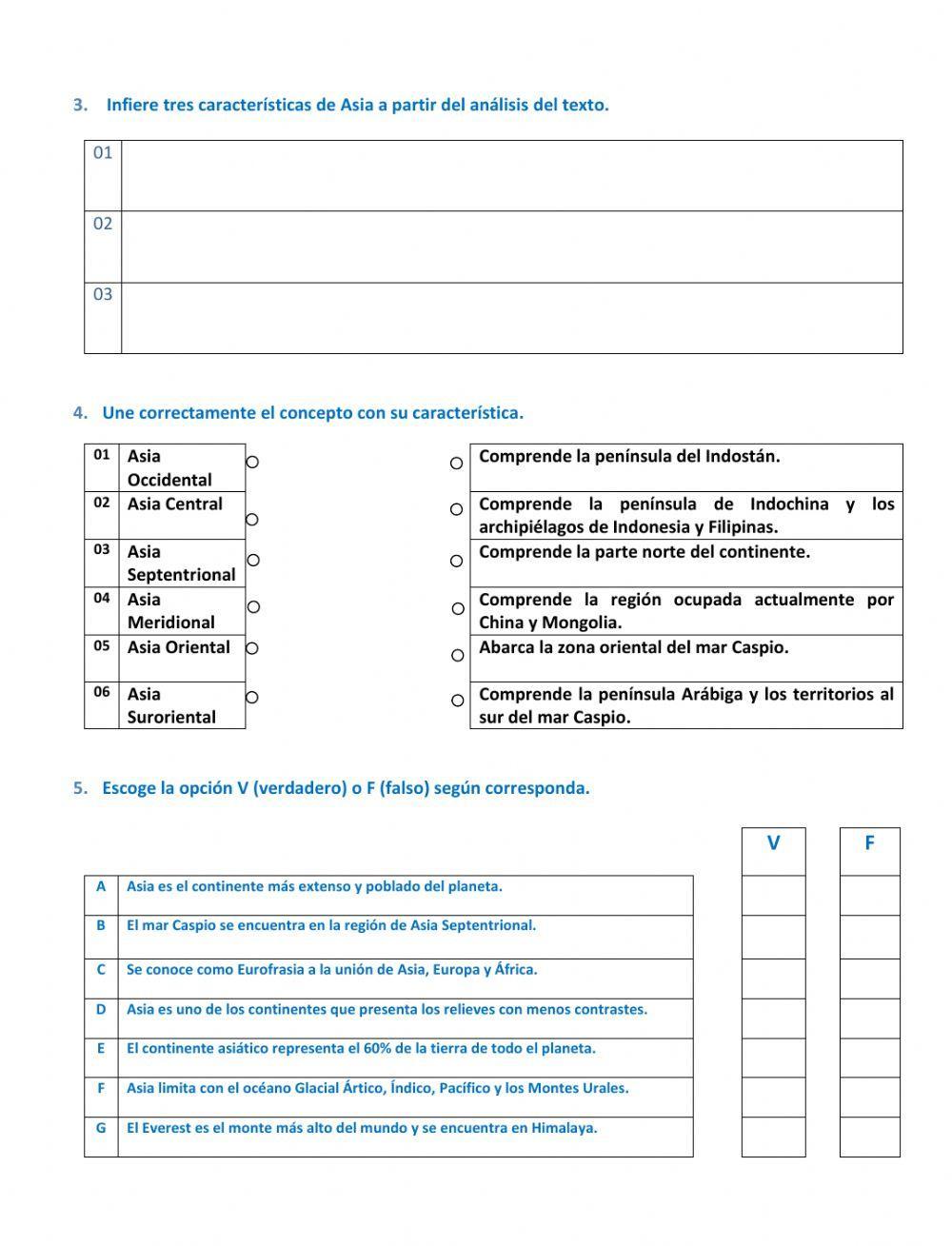 Ficha interactiva Asia