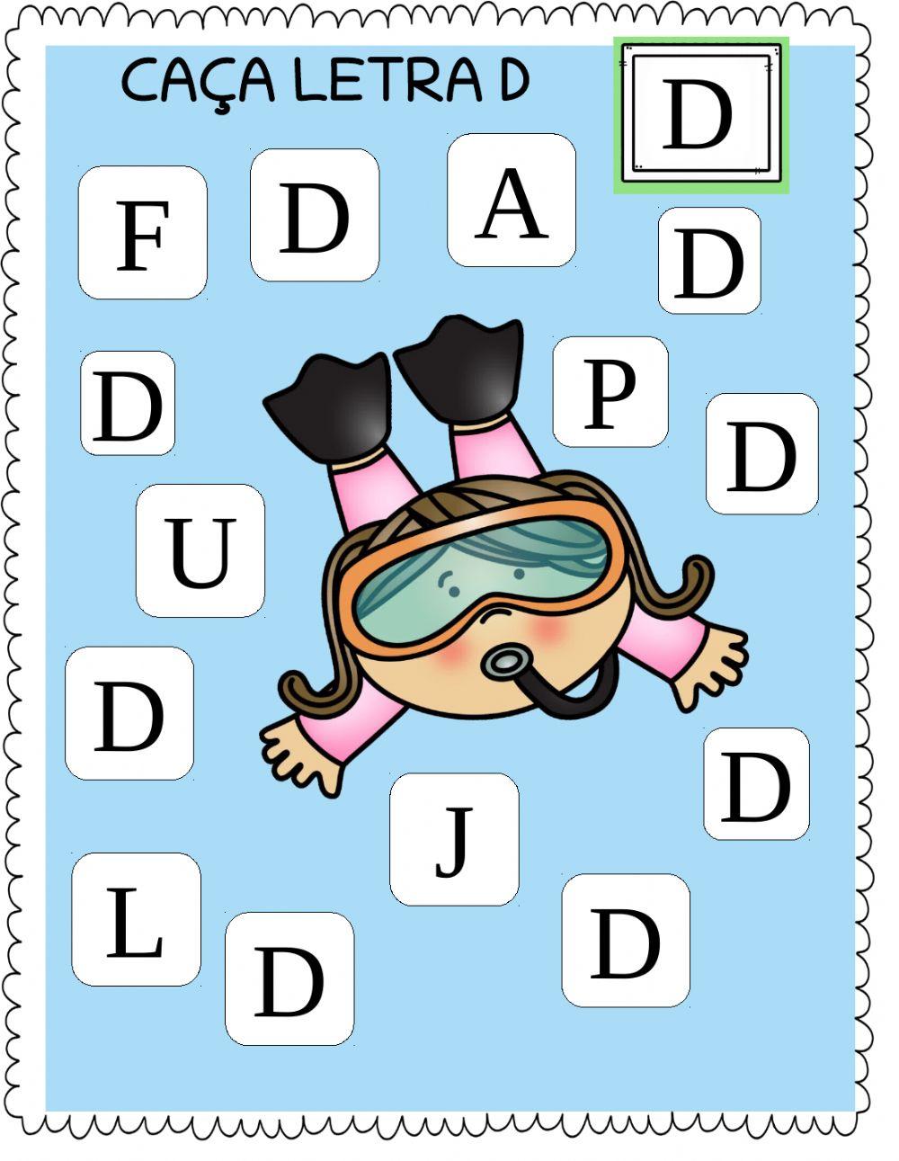 Caça letra D