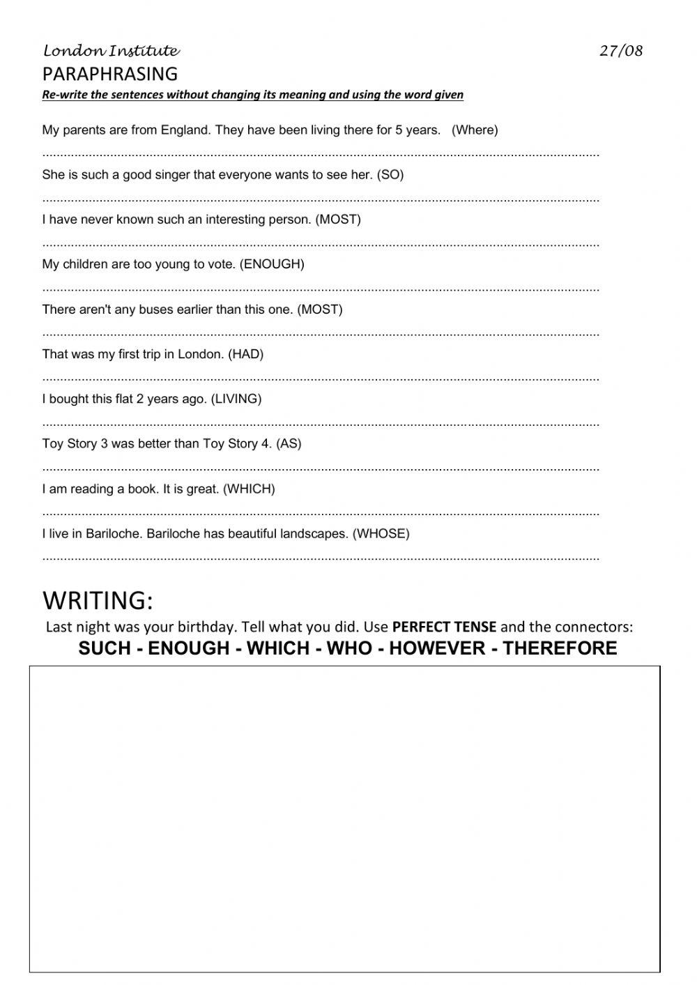 Review english worksheet | Live Worksheets