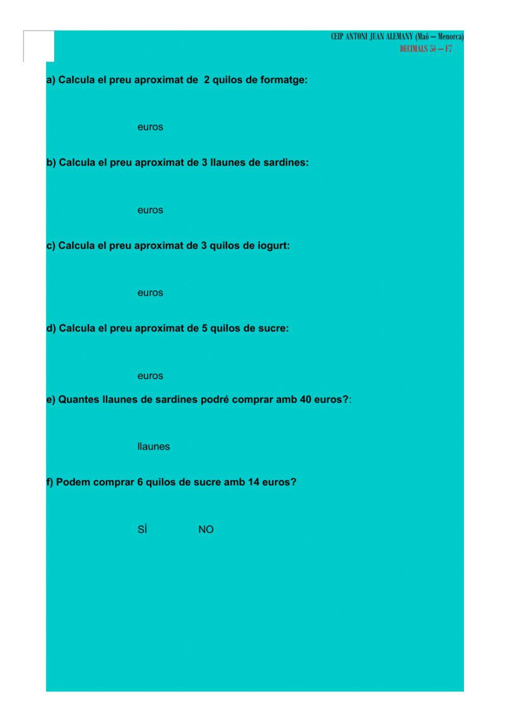 Aproximar-arredonir decimals a les unitats