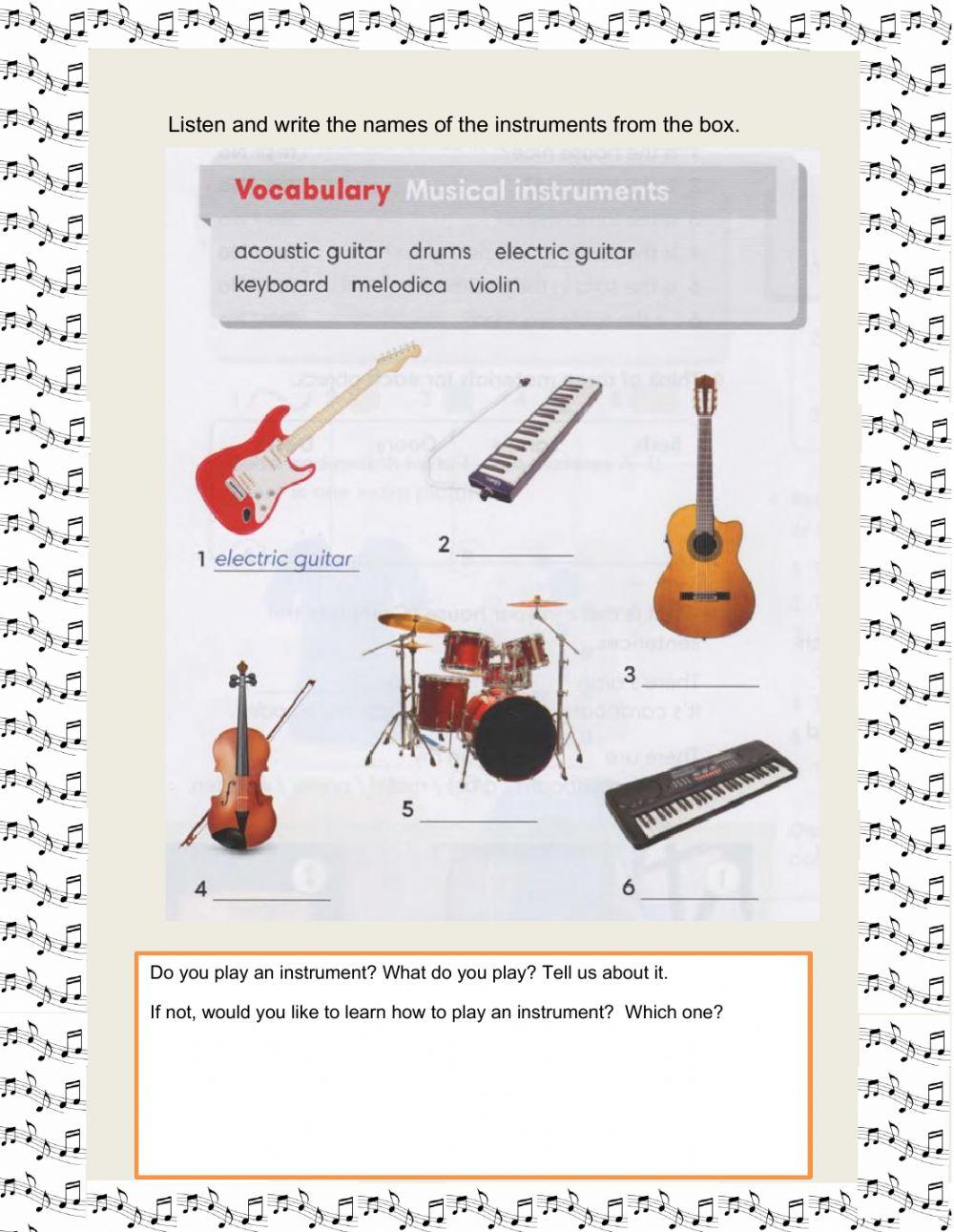 Vocabulary: instruments