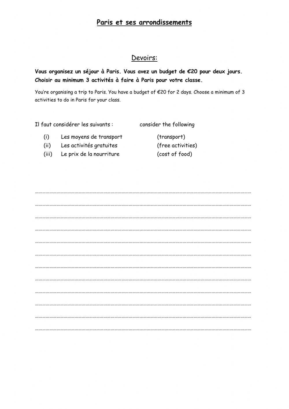 Les Arrondissements de Paris