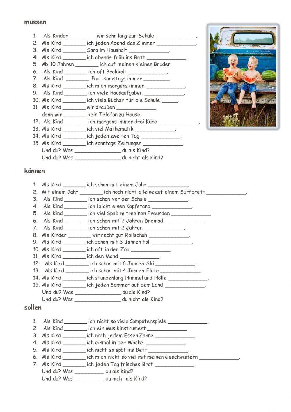 Modalverben im Präteritum