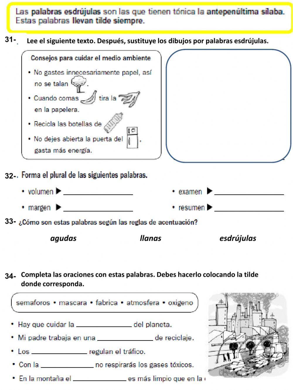 ++LENGUA 6º CURSO- CUADERNILLO TEMA Nº 1- 1ª PARTE
