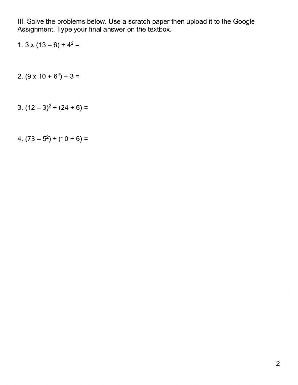 Math 9 1st Qtr Summative Test A