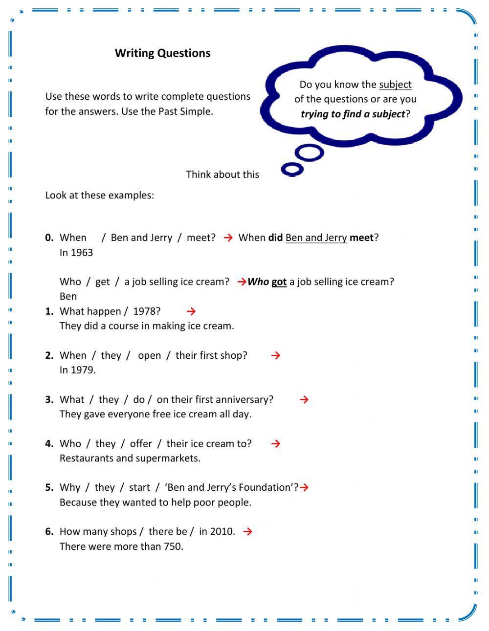 Past Simple-Interrogative