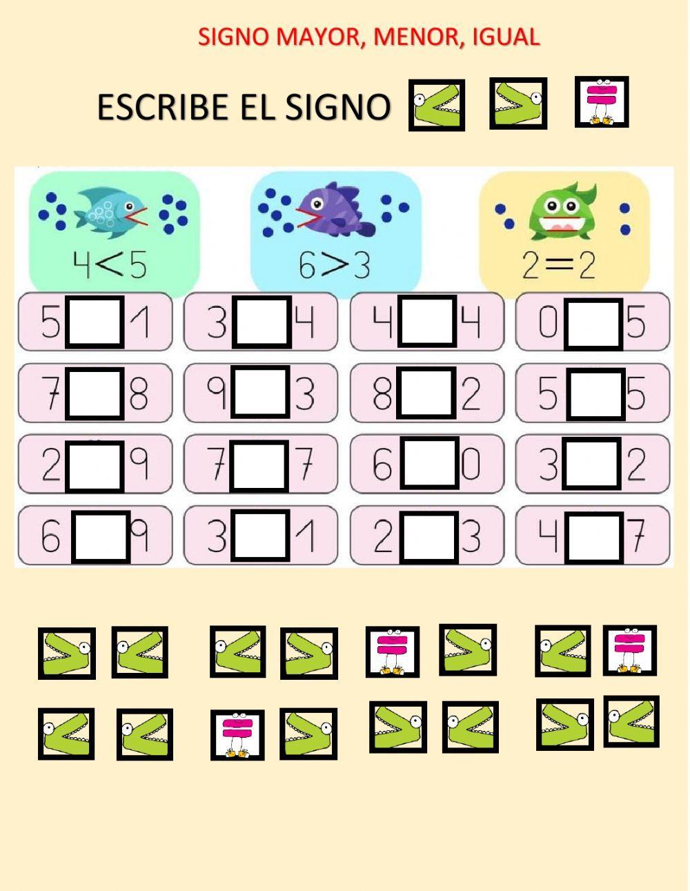 Signo mayor, menor igual 340111 Alexandra Coronel