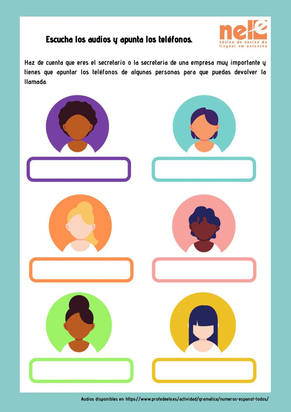 Números de teléfono