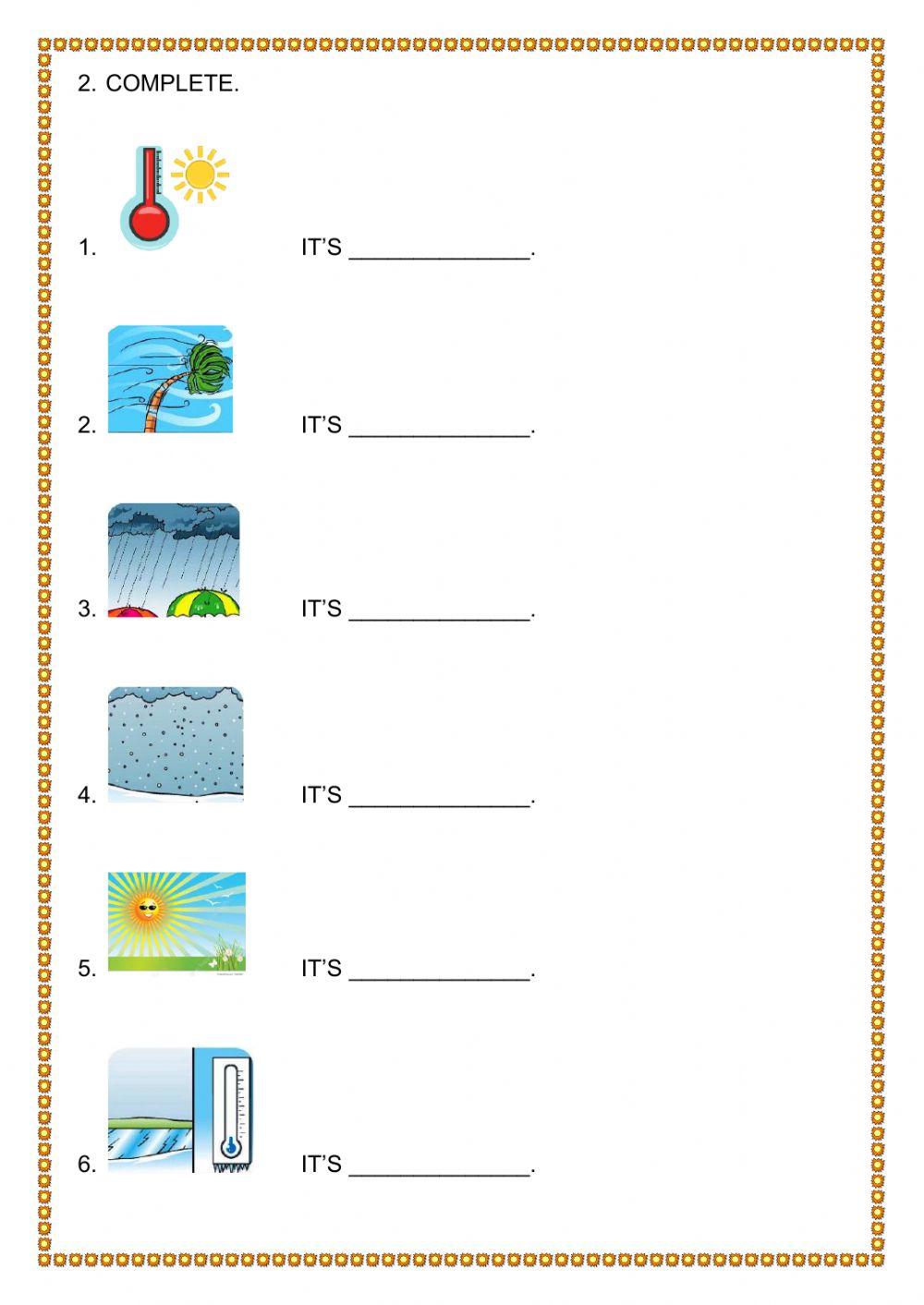 The weather - vocabulary