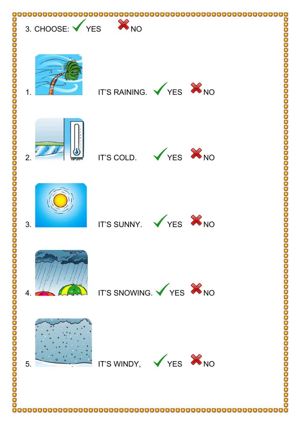 The weather - vocabulary