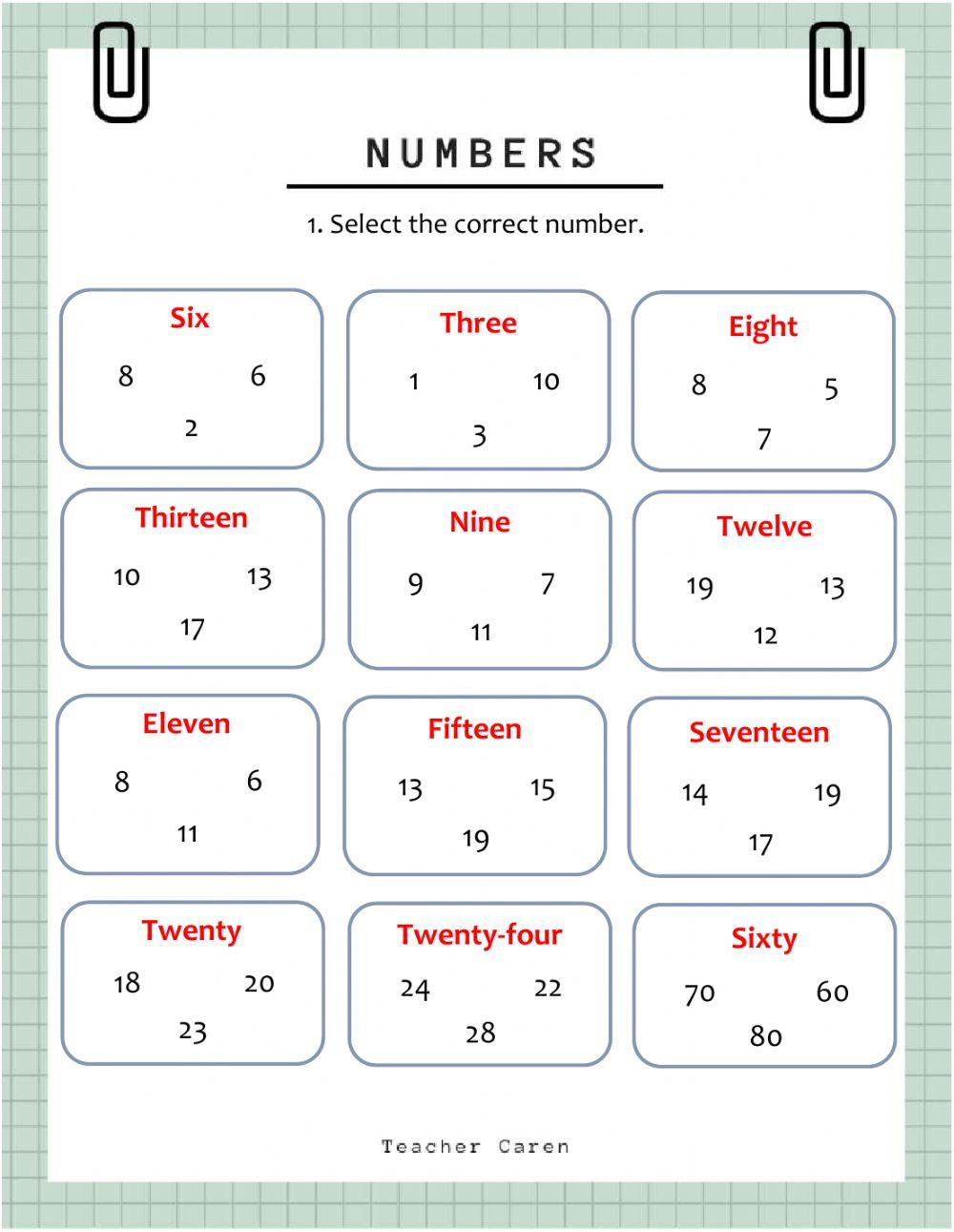 Numbers and Personal Information