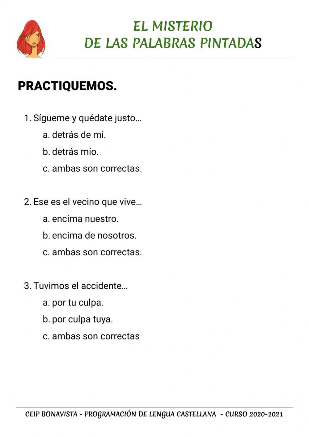 Conozco mejor el castellano