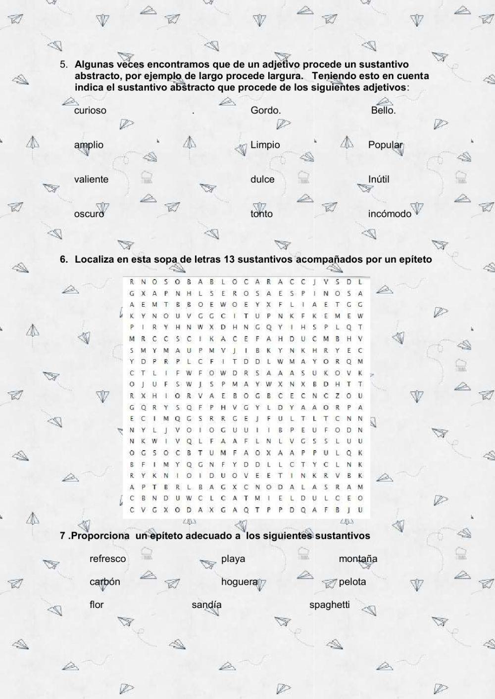 Objetivo: controlar el adjetivo