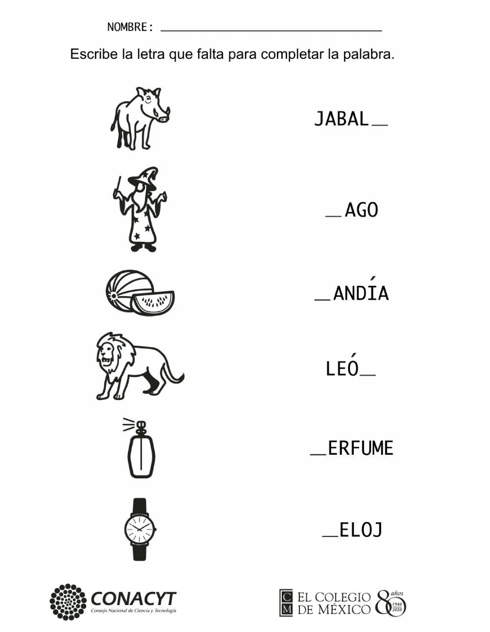 Ejercicio de escritura