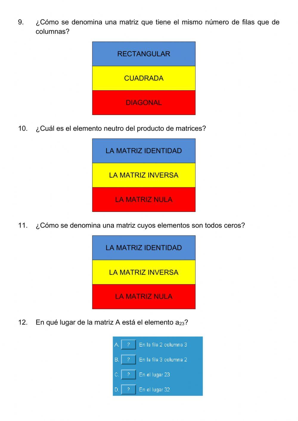 Matrices y determinantes