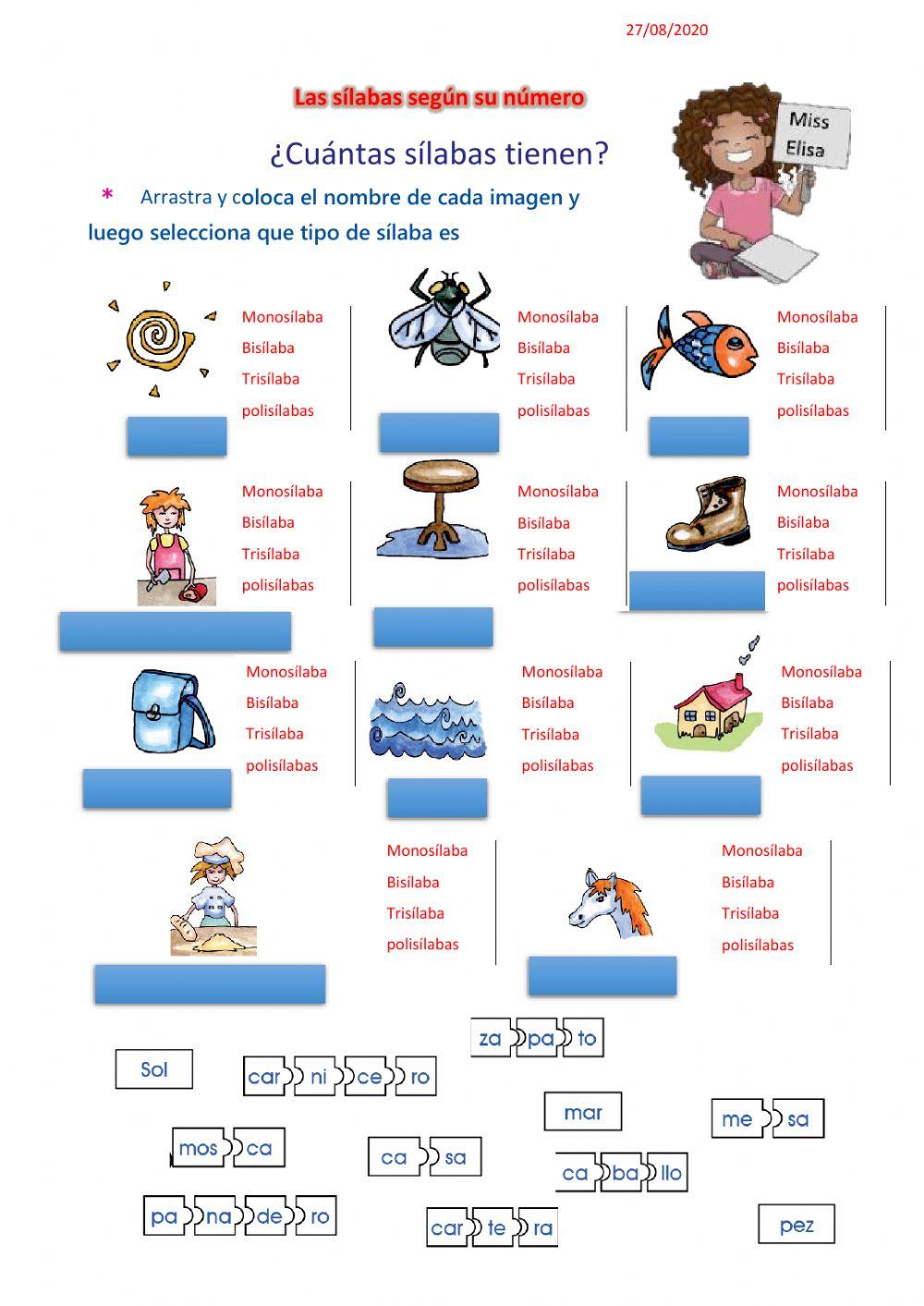 Sílabas según su número