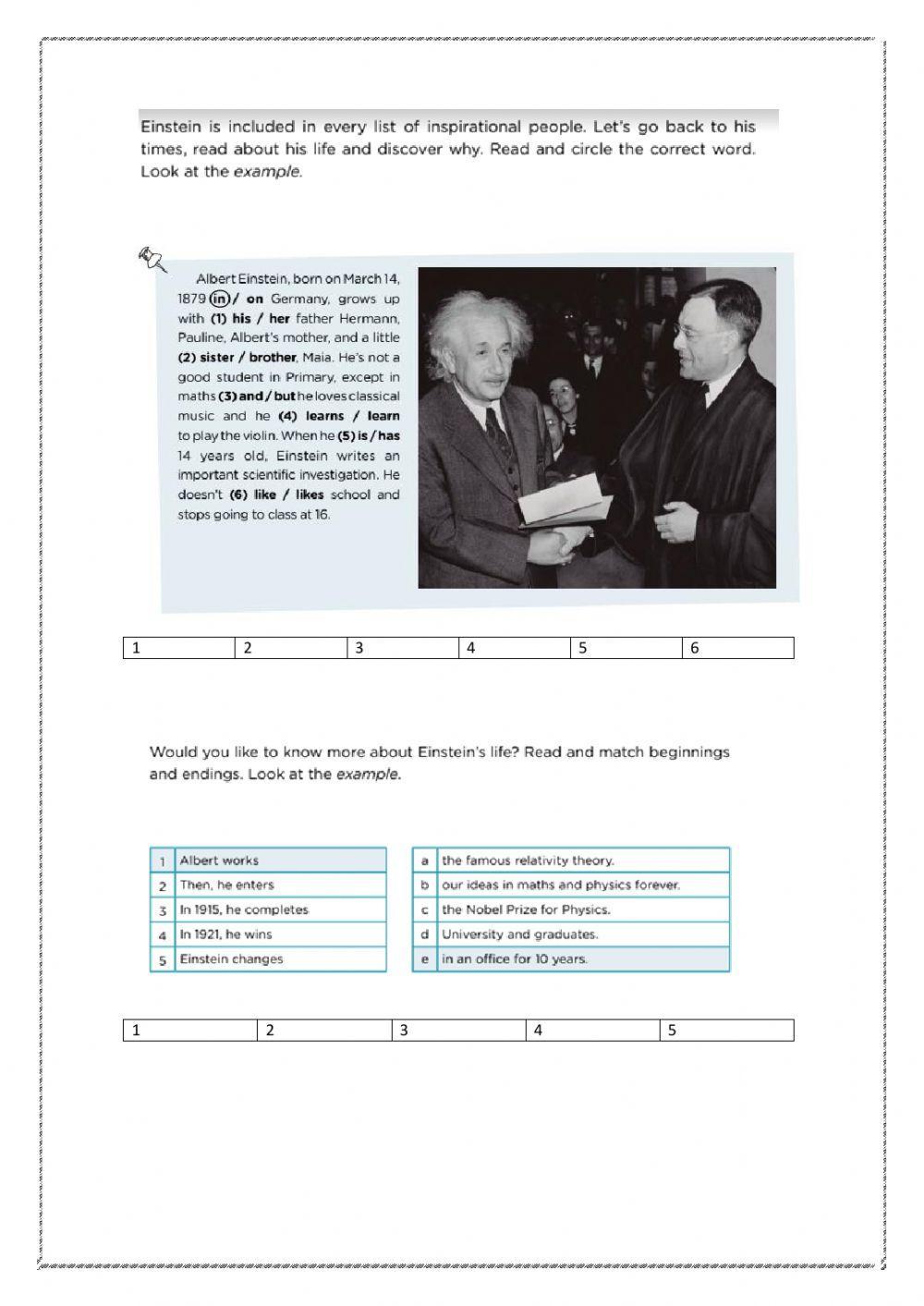 Einstein Present simple