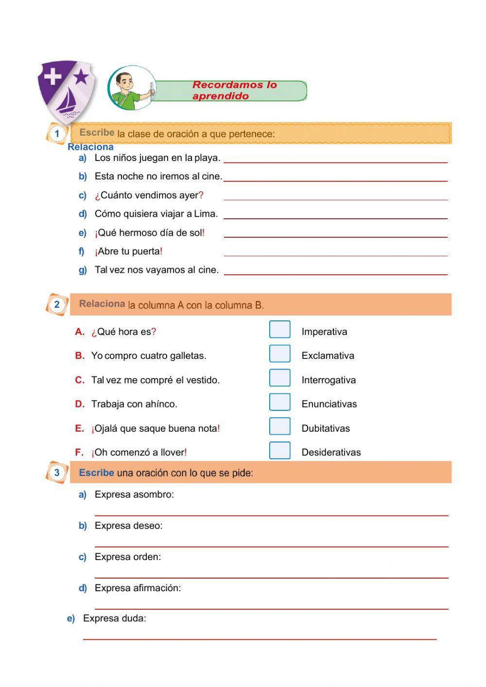 Oraciones según la actitud del hablante