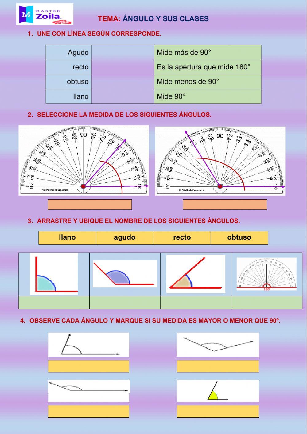 Ángulo y su clasificación