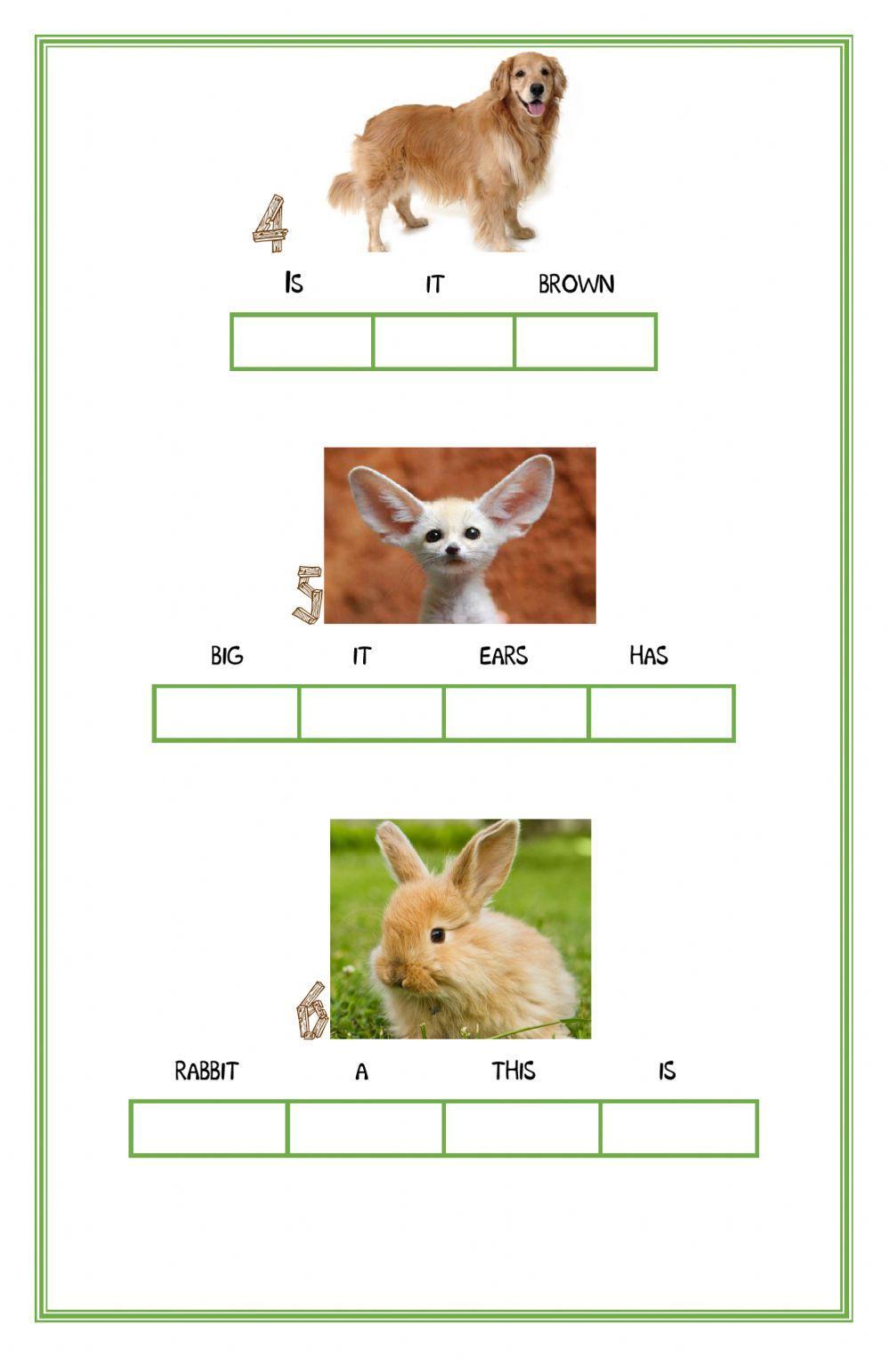 Farm animals writing Farm animals writing