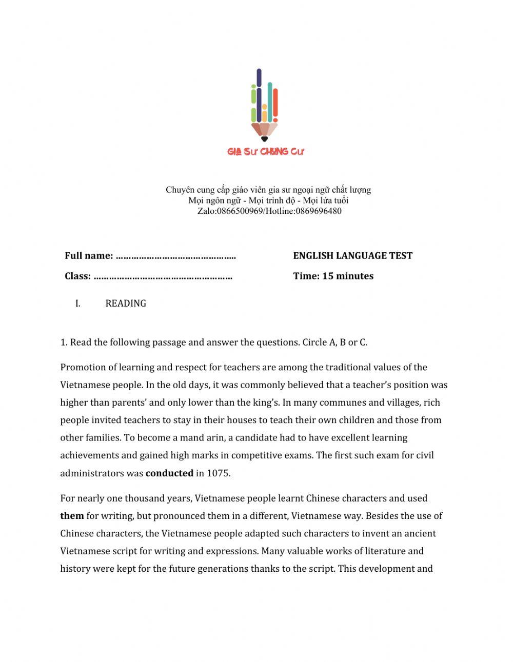 Lớp 9 - Unit 5 WONDERS OF VIET NAM-WRITING - Sách Mềm