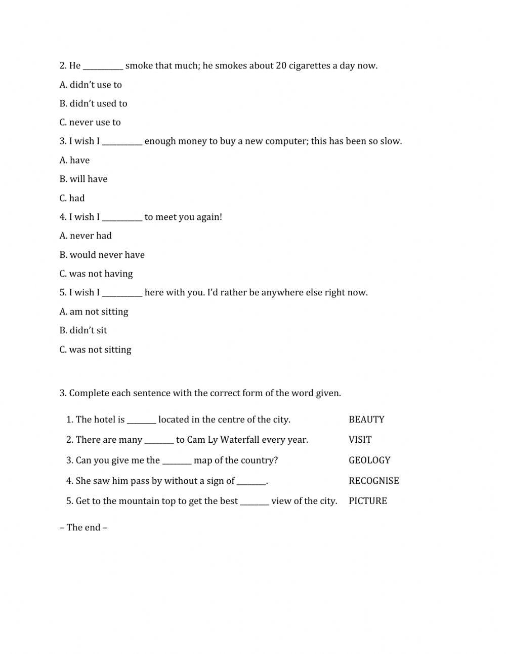 Lớp 9 - Unit 5 WONDERS OF VIET NAM-LANGUAGE FOCUS