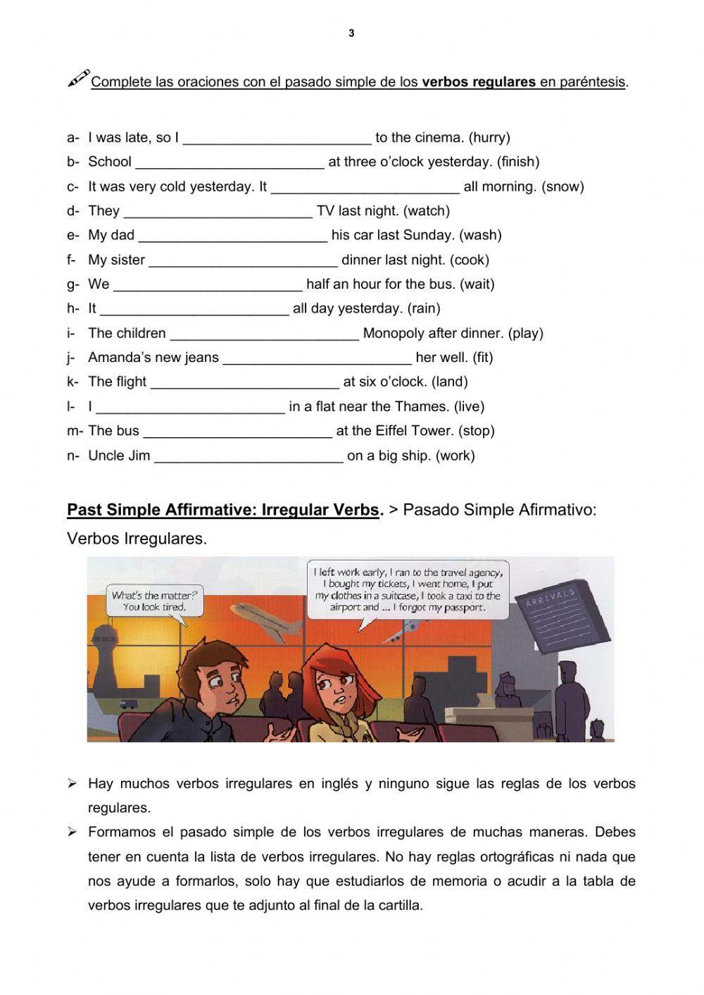 Explicación y práctica Pasado Simple
