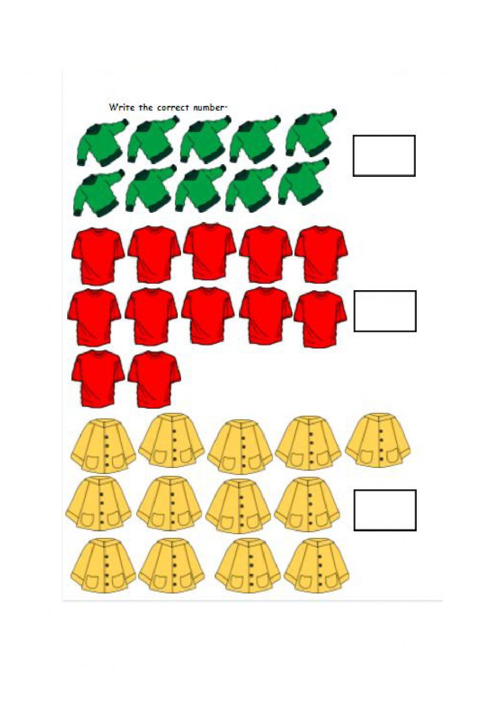Clothes online exercise for grade 1 | Live Worksheets