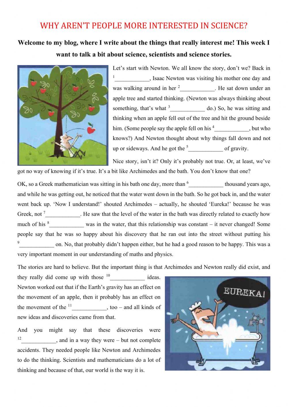 Science - Why aren't people more interested in science? - Think 2 (page 75)