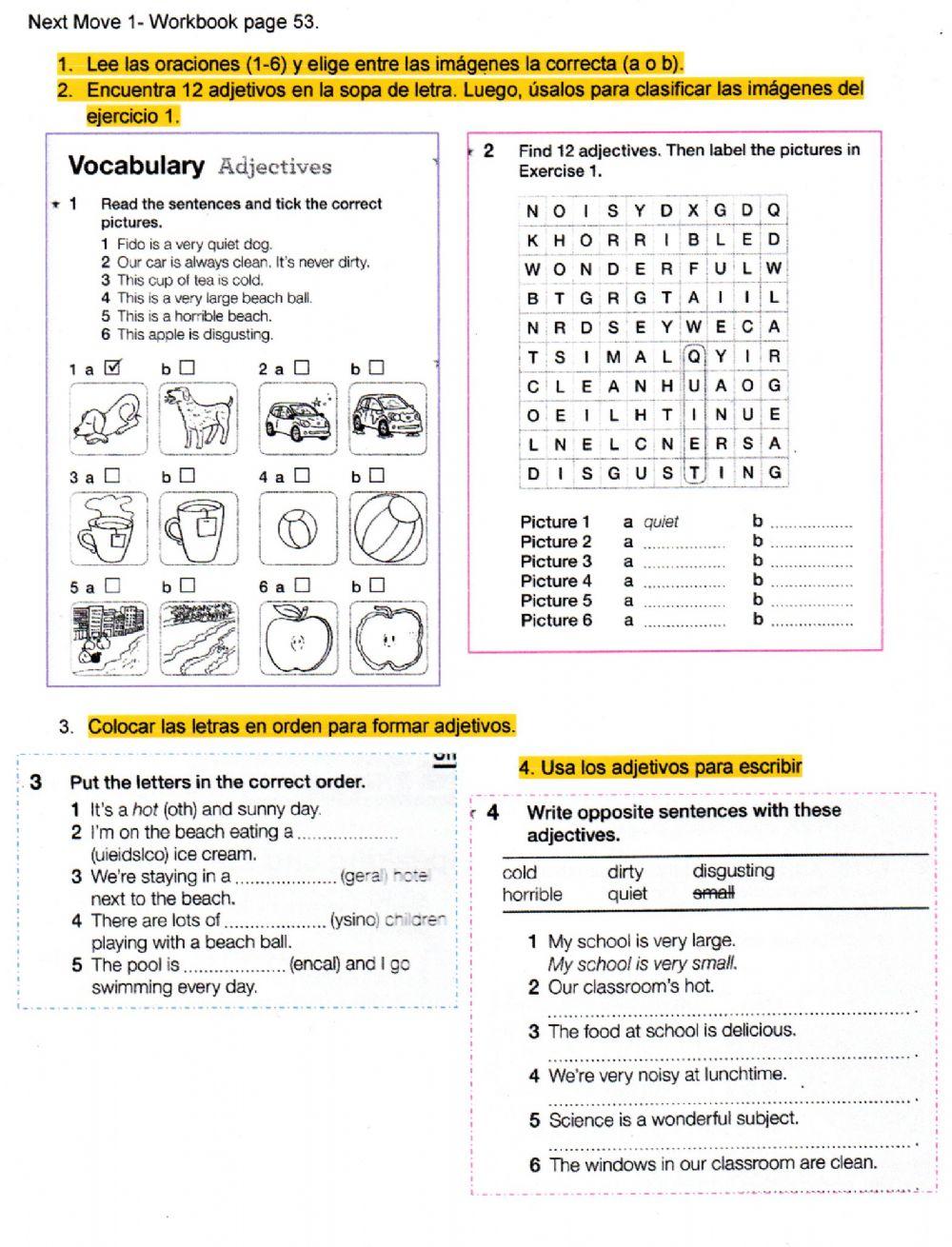 ETAPA 5, FICHA 1: ADJECTIVES
