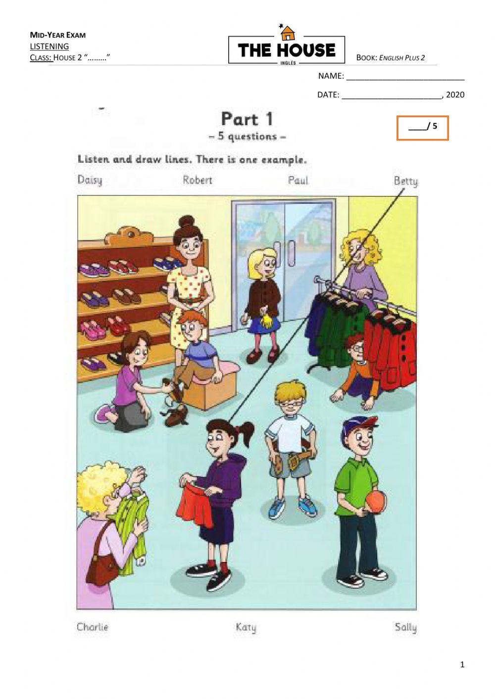 H2 MID YEAR EXAM - LISTENING