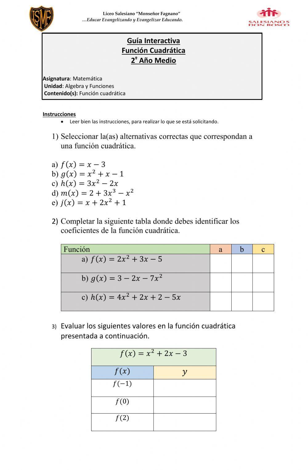 Funcion Cuadratica