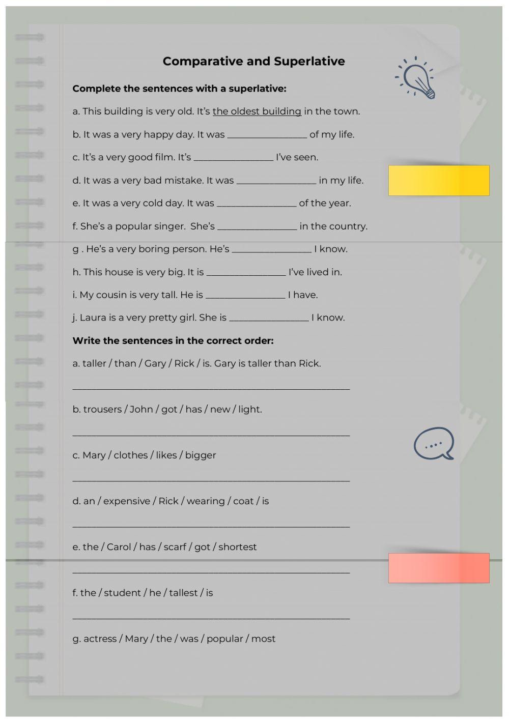 Comparative and Superlative