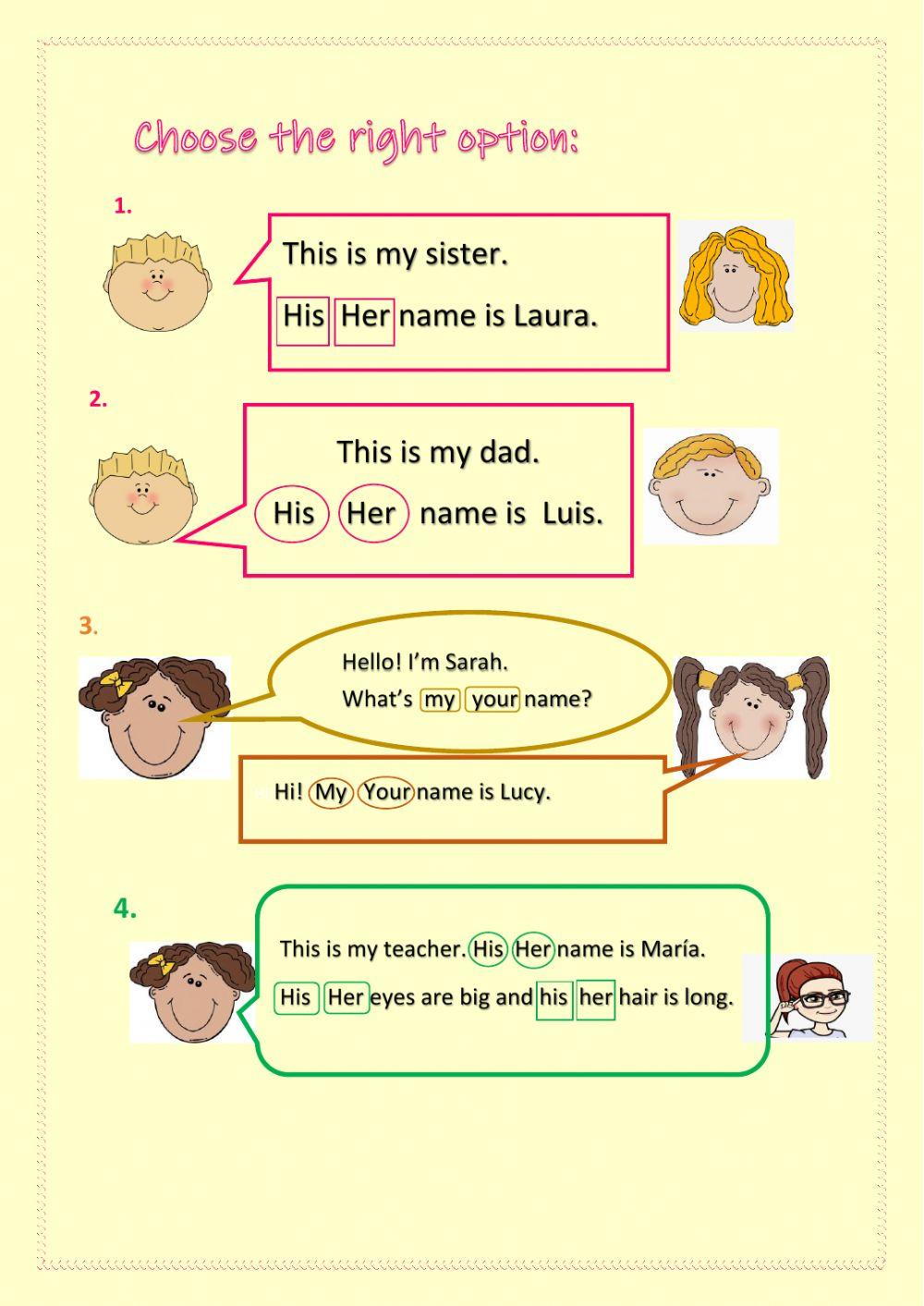 Possessive Adjectives