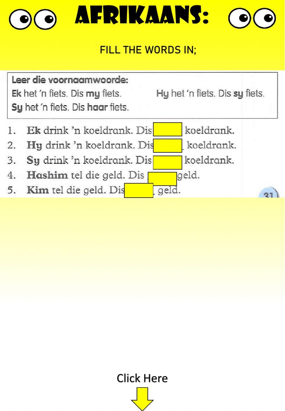 WEEK 23: WEDNESDAY: Fill In