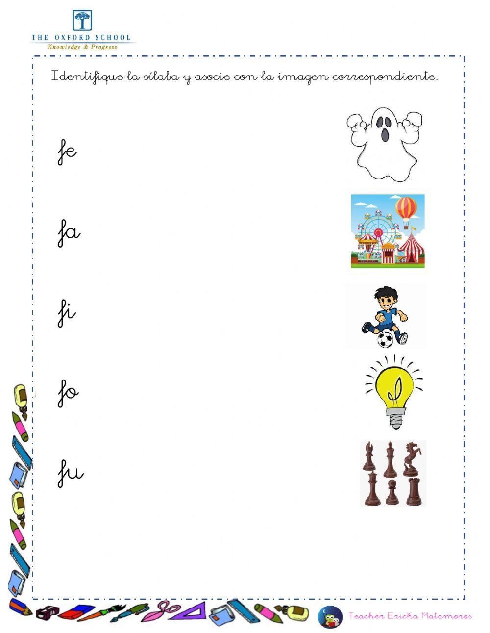 Sílabas con f