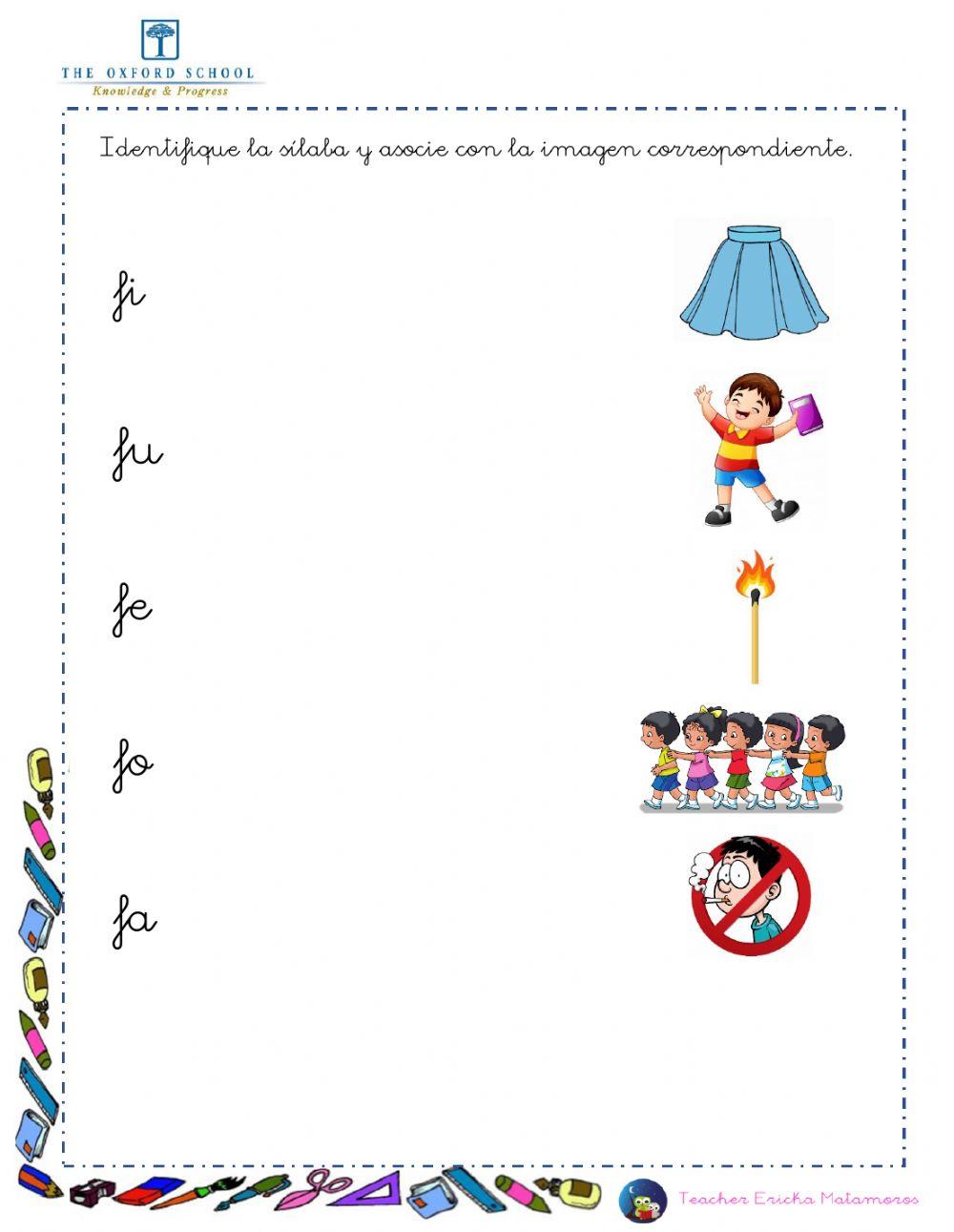 Sílabas con f